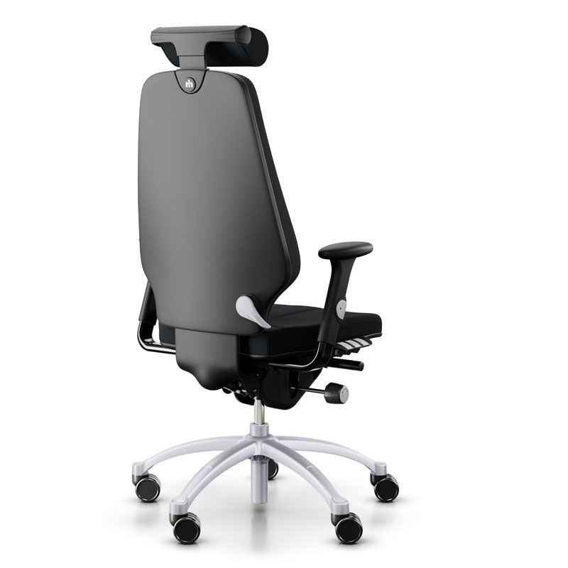 RH Logic 400 XL Chair - Black w/ Silver Base