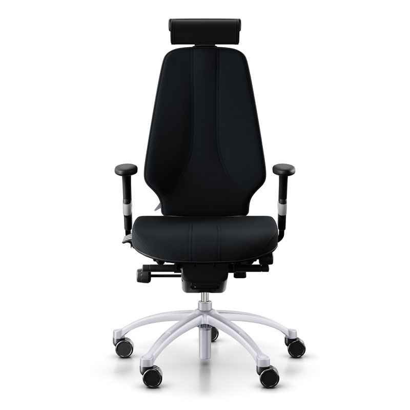 RH Logic 400 XL Chair - Black w/ Silver Base