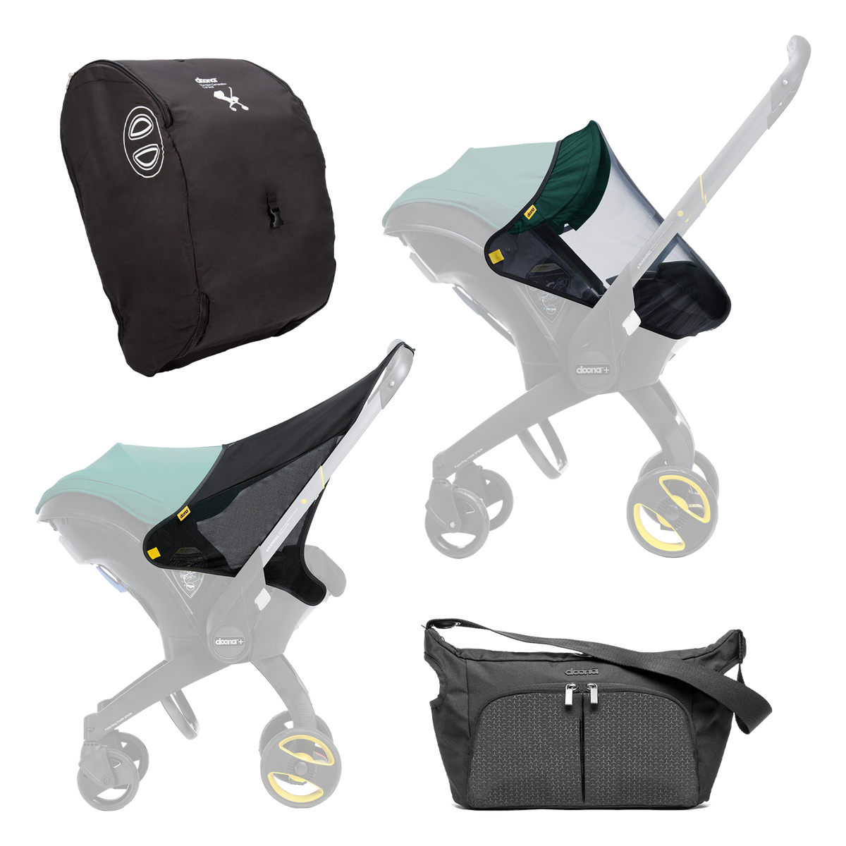 Summer Travel Bundle : Bag, Insect Net And Sunshade For Doona