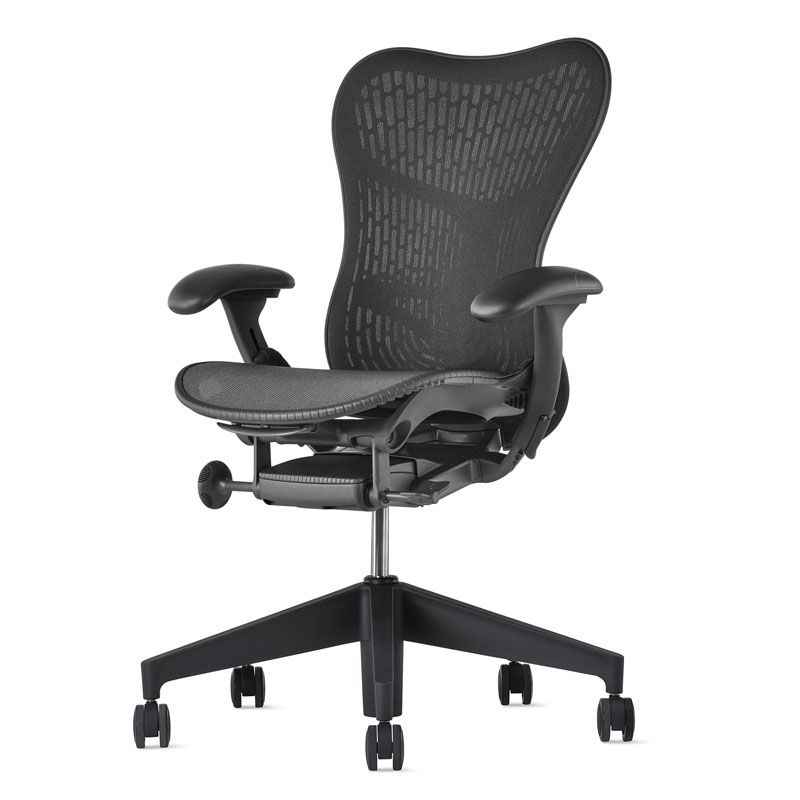 Herman Miller Mirra 2 Butterfly Chair Graphite - Fully Loaded Ergonomic Seating