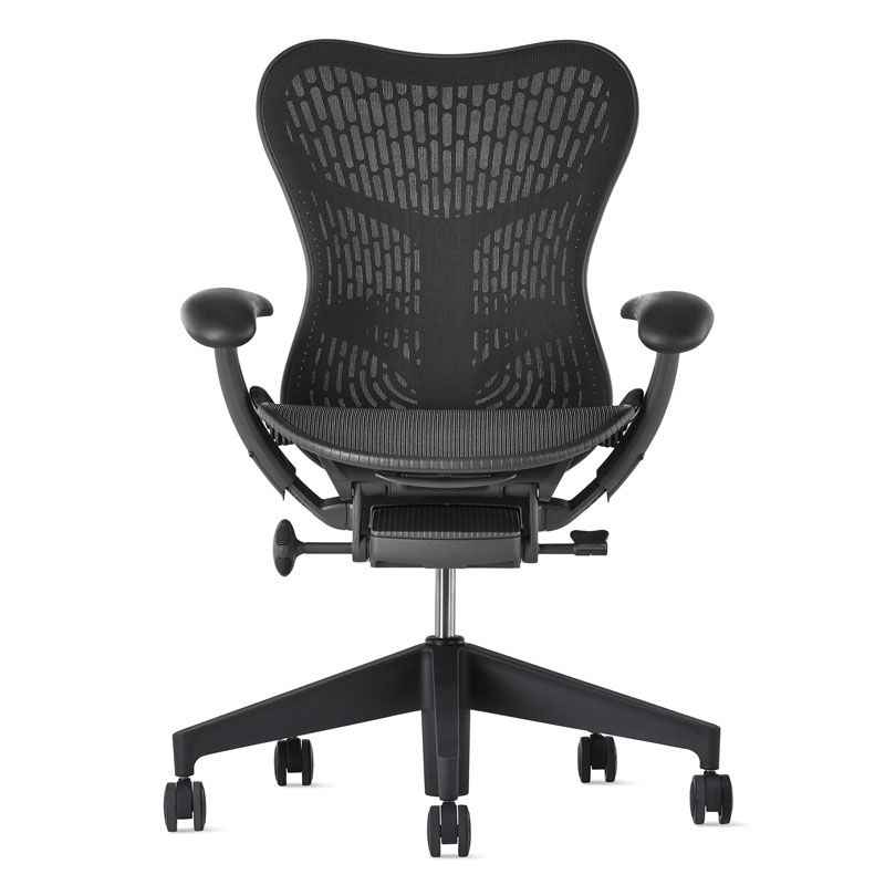 Herman Miller Mirra 2 Butterfly Chair Graphite - Fully Loaded Ergonomic Seating